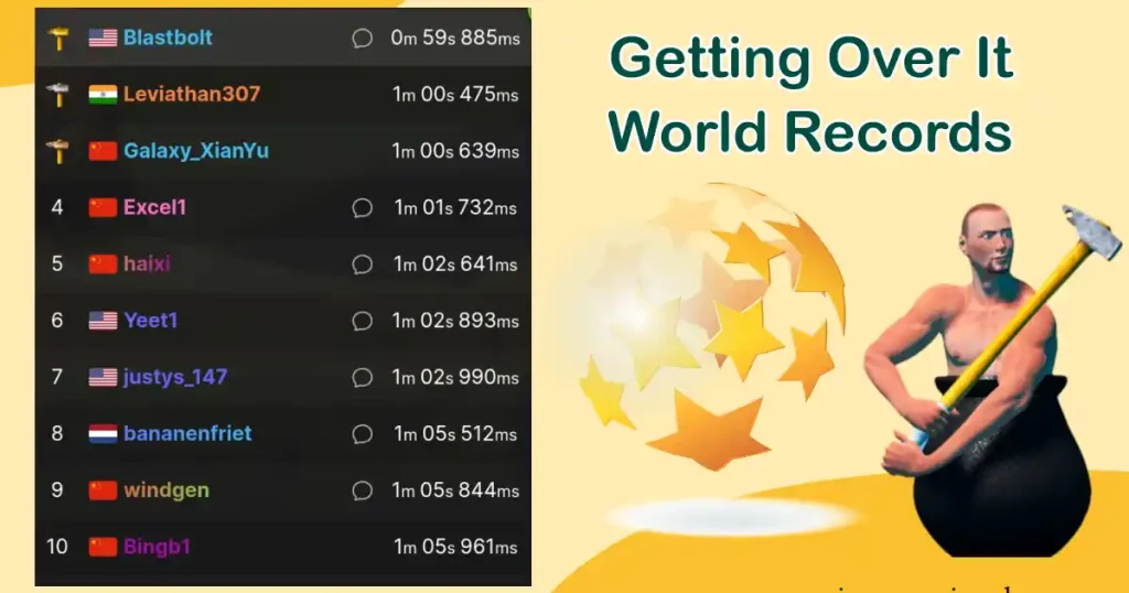 Getting Over It Speed Run World Records