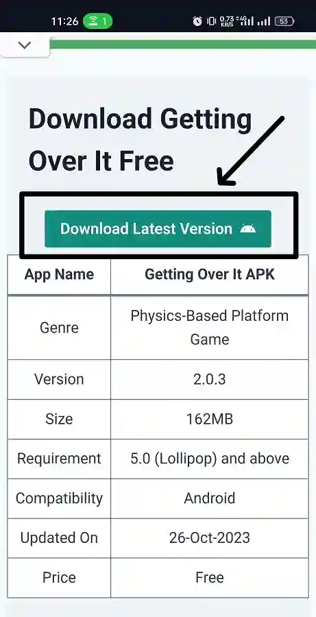 Getting over it apk downloading step 1